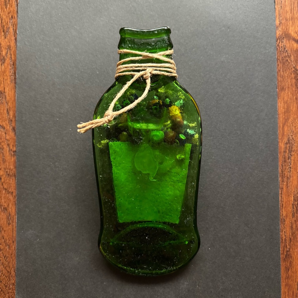 Hand-Blown Glass | Green Evil Eye Floral Wall Art - Picture 2 of 7